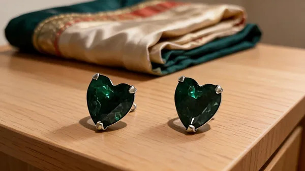 Green_Heart_Shaped_925_Silver_Stud_Earrings_For_Women