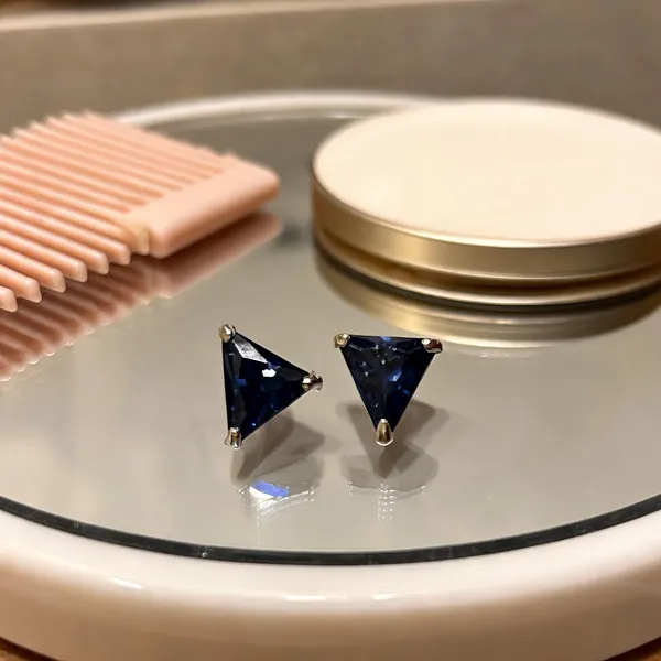 Blue_925_Silver_Triangle_Stone_Stud_Earrings_For_Women