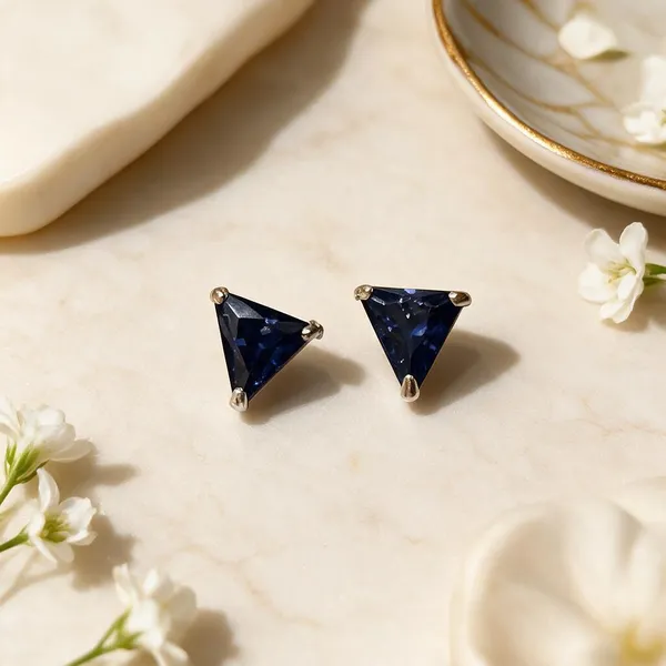 925_Blue_Triangle_Sterling_Silver_Studs