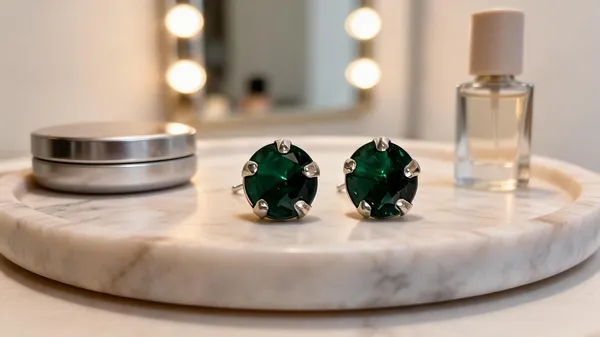 Green_925_Silver_Faceted_Stud_Earrings_For_Women