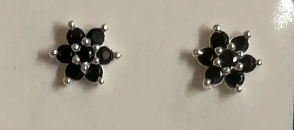 Black_925_Sterling_Floral_Stud_Earrings_For_Women