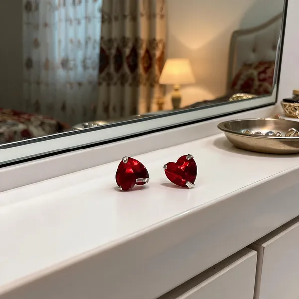 Red_925_Silver_Heart_Stud_Earrings_For_Women