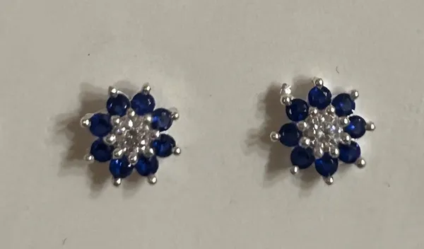 Blue_925_Silver_Floral_Stud_Earrings_For_Women