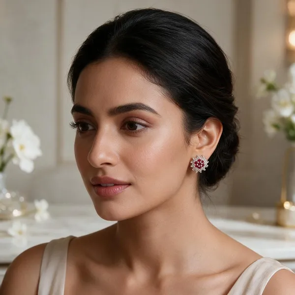 925_Silver_Ruby_Bloom_Luxe_Studs_✨