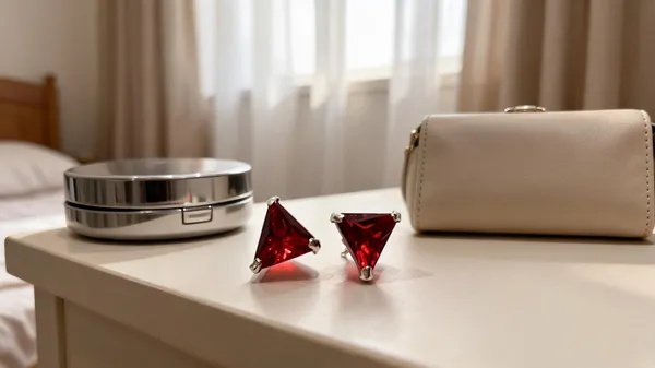 Red_925_Sterling_Triangle_Stud_Earrings_For_Women
