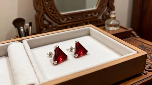 Red_925_Sterling_Triangle_Stud_Earrings_For_Women