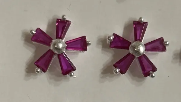 Purple_925_Sterling_Floral_Stud_Earrings_For_Women