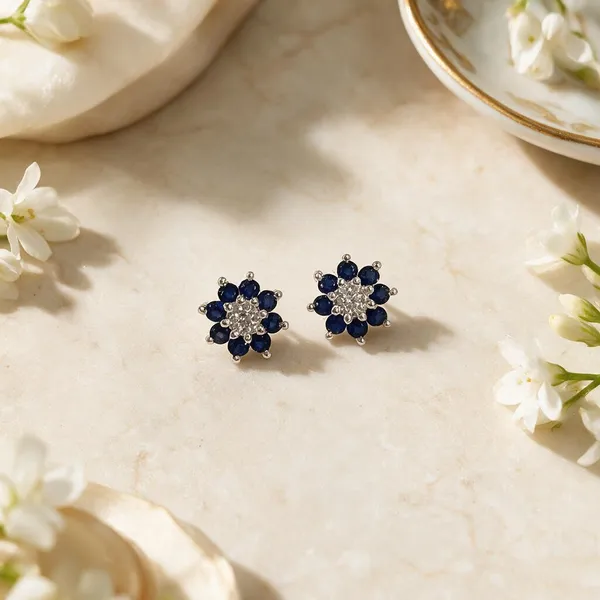925_Navy_Blue_Floral_Crystal_Studs