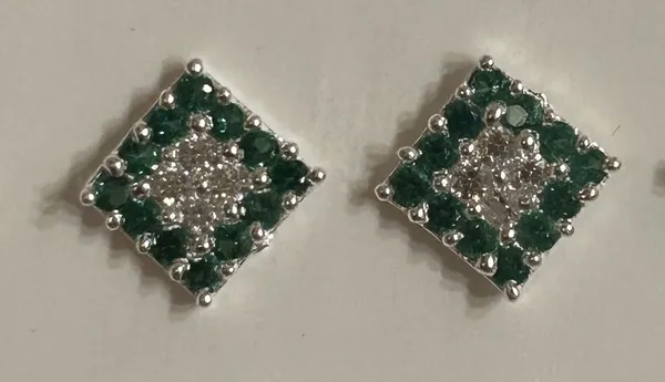 Green_925_Silver_Crystal_Square_Stud_Earrings_For_Women