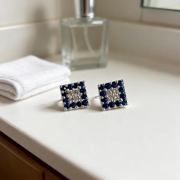 Blue_925_Silver_Square_Rhinestone_Stud_Earrings_For_Women