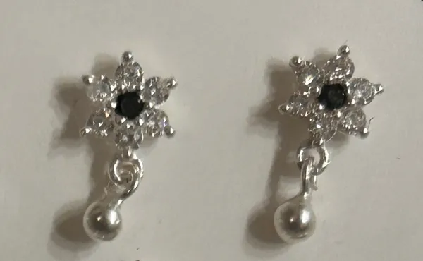 Silver_Black_925_Silver_Floral_Pearl_Drop_Earrings_For_Women
