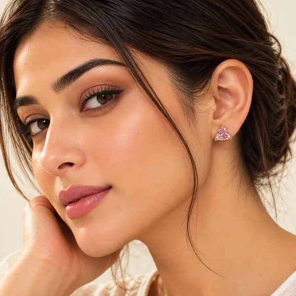 925_Pink_Triangle_Sterling_Silver_Studs