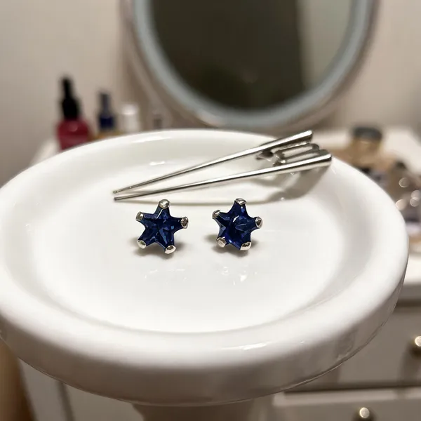 Blue_925_Silver_Star_Stud_Earrings_For_Women