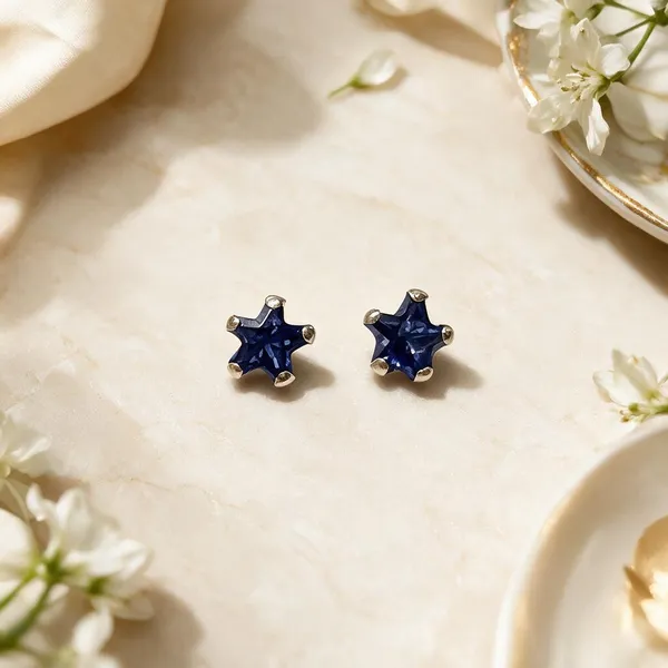 925_Blue_Star_Sterling_Silver_Studs
