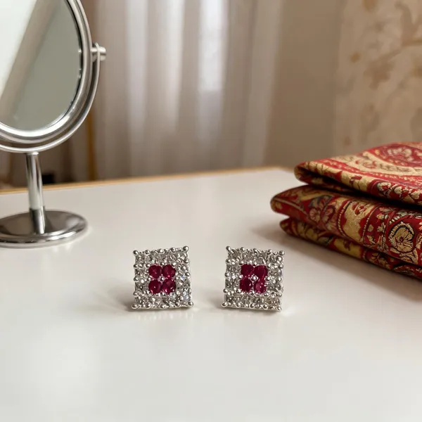 Silver_925_Silver_Square_Stud_Earrings_For_Women