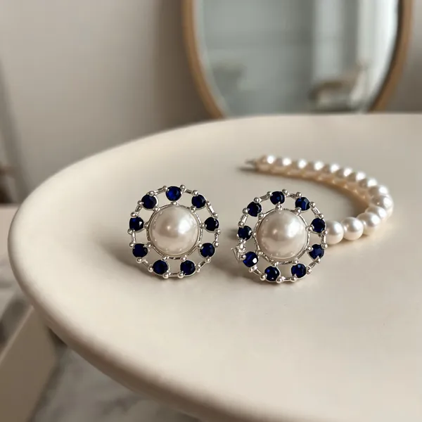 Silver_Blue_Stone_Pearl_925_Silver_Stud_Earrings_For_Women