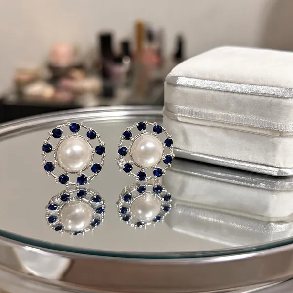 Silver_Blue_Stone_Pearl_925_Silver_Stud_Earrings_For_Women