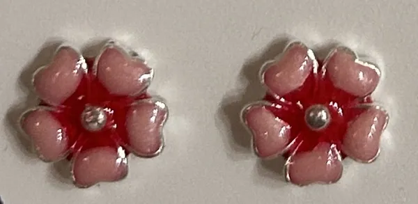 Pink_925_Silver_Floral_Stud_Earrings_For_Women