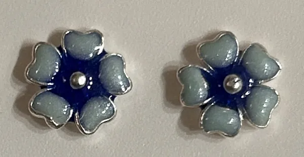 Blue_925_Silver_Floral_Stud_Earrings_For_Women