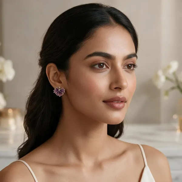 925_Silver_Purple_Maple_Leaf_Studs_
