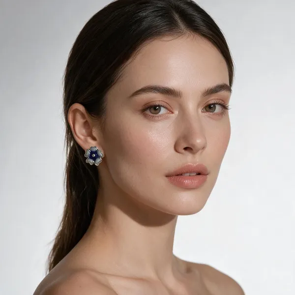 925_Silver_Sapphire_Bloom_Studs_💙✨
