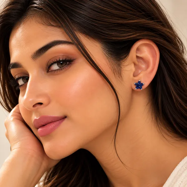 925_Blue_Star_Sterling_Silver_Studs