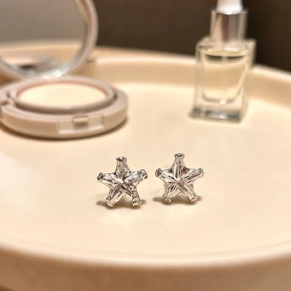 Silver_925_Silver_Star_Shaped_Stud_Earrings_For_Women