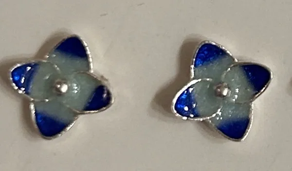 Blue_925_Silver_Floral_Stud_Earrings_For_Women