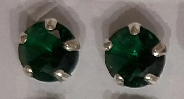 Green_925_Silver_Faceted_Stud_Earrings_For_Women