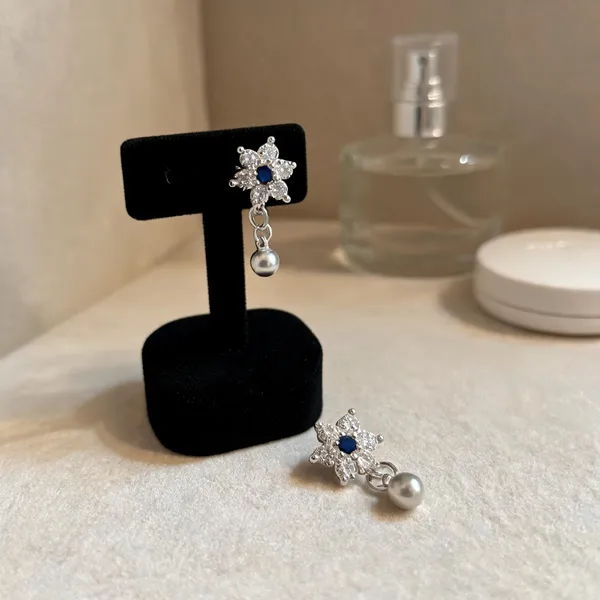 Silver_925_Silver_Floral_Crystal_Drop_Earrings_For_Women