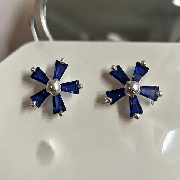 Blue_925_Silver_Floral_Hair_Clips_For_Women