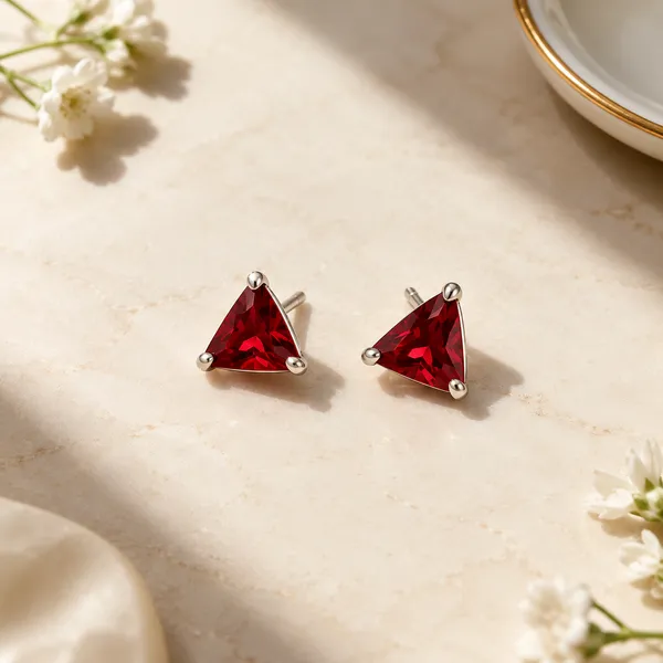 925_Red_Triangle_Sterling_Silver_Studs