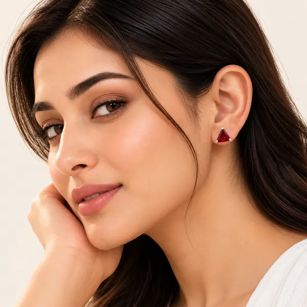 925_Red_Triangle_Sterling_Silver_Studs