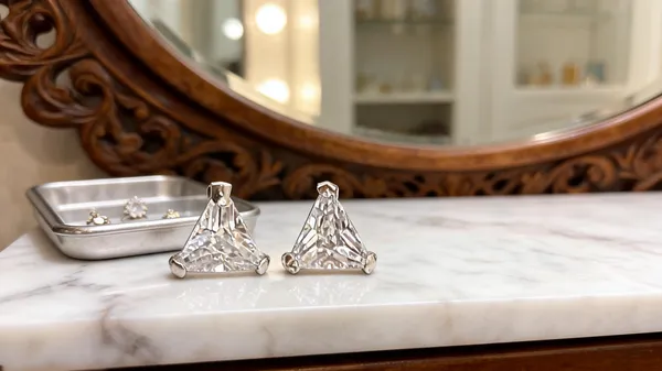 Silver_925_Silver_Textured_Triangle_Earrings_For_Women