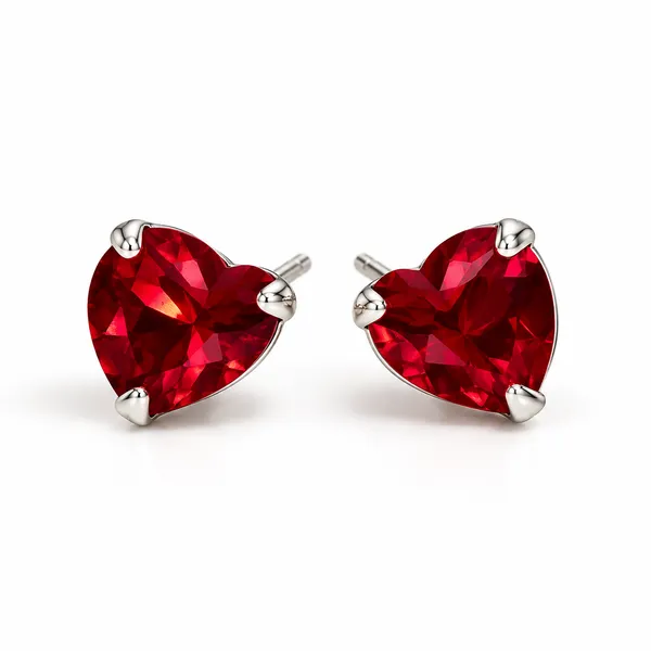 925_Red_Heart_Sterling_Silver_Studs