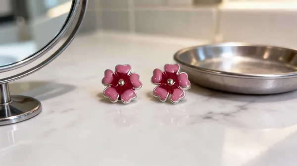 Pink_925_Silver_Floral_Stud_Earrings_For_Women