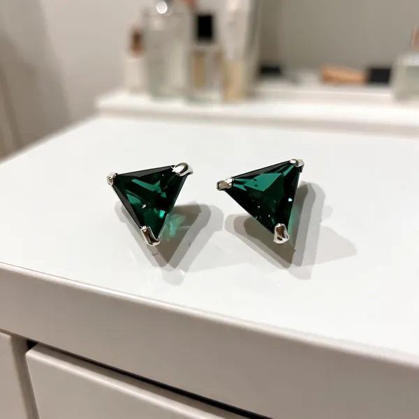Green_925_Silver_Triangle_Stud_Earrings_For_Women