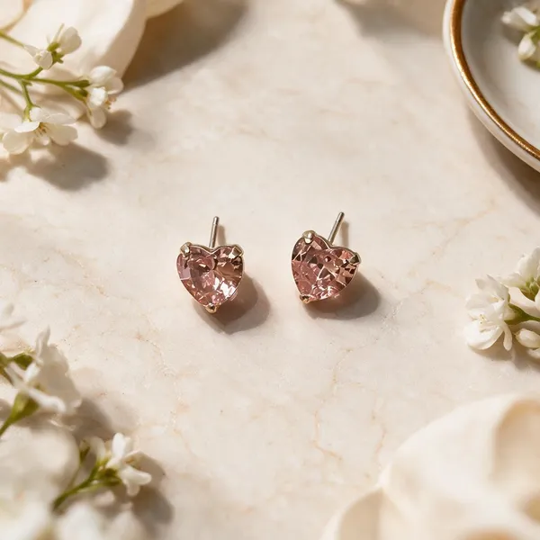 925_Pink_Heart_Sterling_Silver_Studs