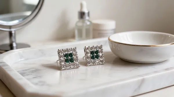Silver_&_Green_925_Silver_Stone_Square_Stud_Earrings_For_Women