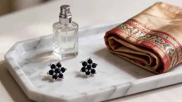 Blue_925_Sterling_Floral_Stud_Earrings_For_Women