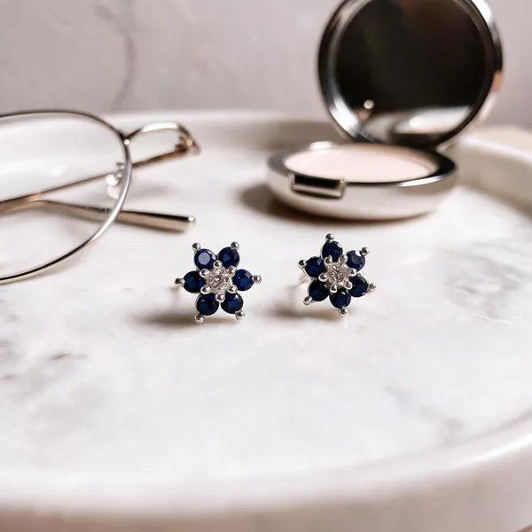 Blue_925_Silver_Stone_Floral_Stud_Earrings_For_Women