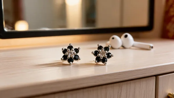 Silver_Black_925_Silver_Floral_Stud_Earrings_For_Women