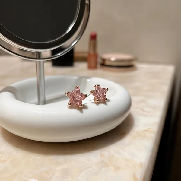 Rose_Gold_925_Silver_Star_Stud_Earrings_For_Women