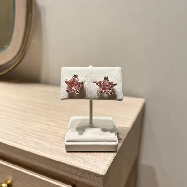 Rose_Gold_925_Silver_Star_Stud_Earrings_For_Women
