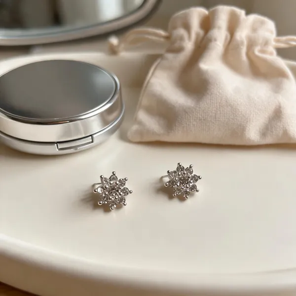 Silver_925_Sterling_Cluster_Stud_Earrings_For_Women
