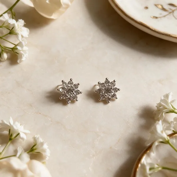 925_Silver_Floral_Crystal_Star_Studs