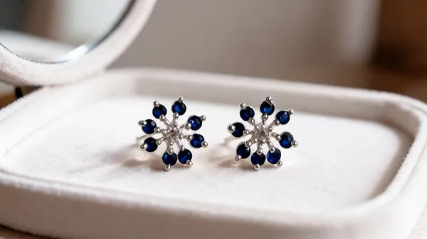 Silver_&_Blue_925_Silver_Floral_Stud_Earrings_For_Women