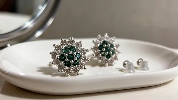 Green_925_Silver_Floral_Stud_Earrings_For_Women