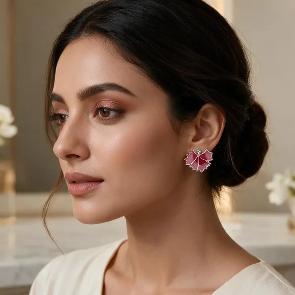 925_Silver_Rose_Petal_Bloom_Studs_