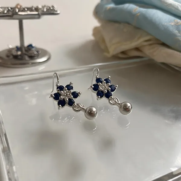Blue_925_Sterling_Floral_Stone_Dangle_Earrings_For_Women